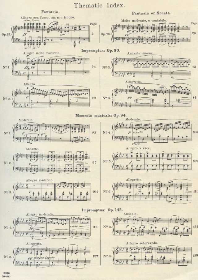 Fantasias, Impromptus, Moments Musicaux